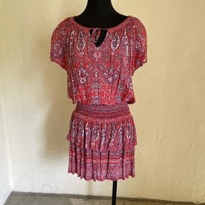 Beltane Red Paisley Dress